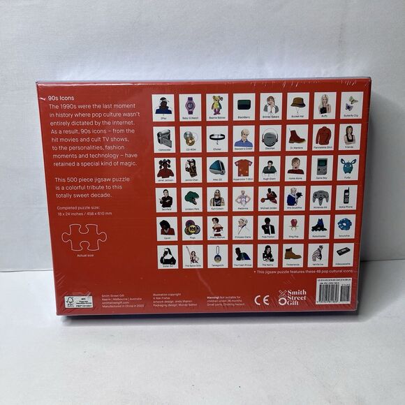 90s Icons Jigsaw Puzzle TuPac, Gameboy, Britney 500 Piece Jigsaw Puzzle SEALED - Picture 6 of 11